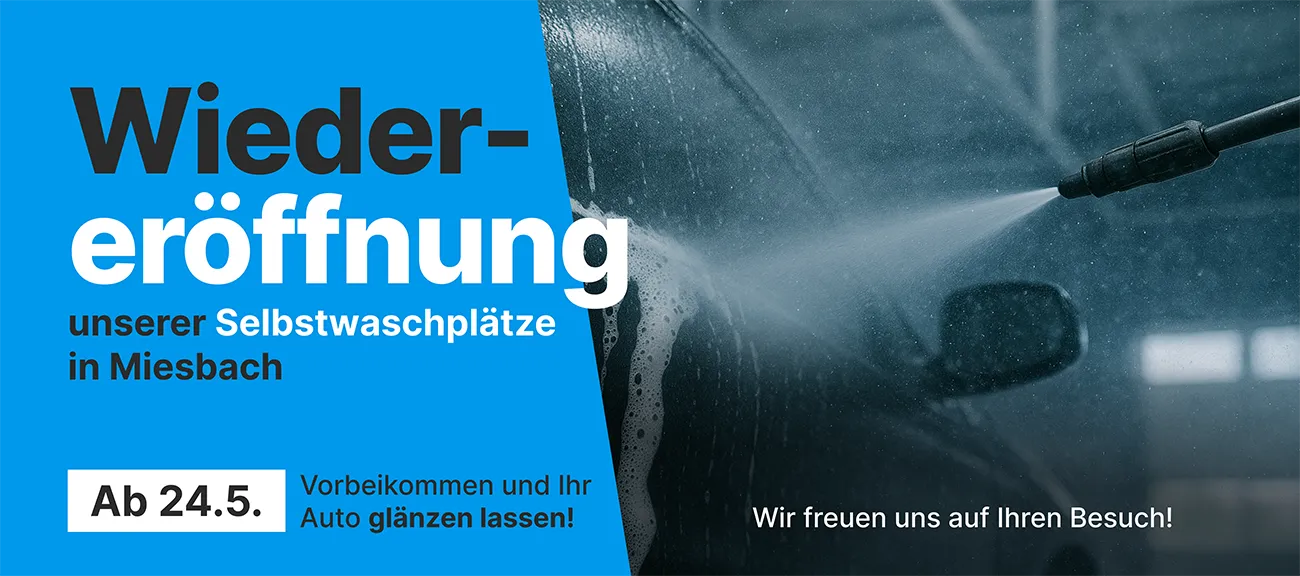 Wiedereröffnung Selbstwaschplätze